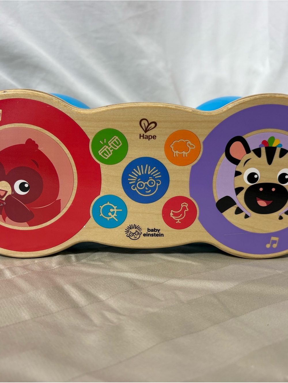 Hape x Baby Einstein Colorful Animal Roller Toy - Blue, Red, Purple